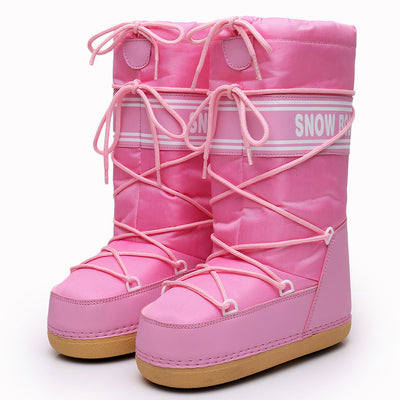 Skiing Space Boots Fashion Round Head Middle Tube Women's Snow Field