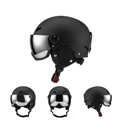 Warm Skiing Helmet Restraint Goggle Lenses