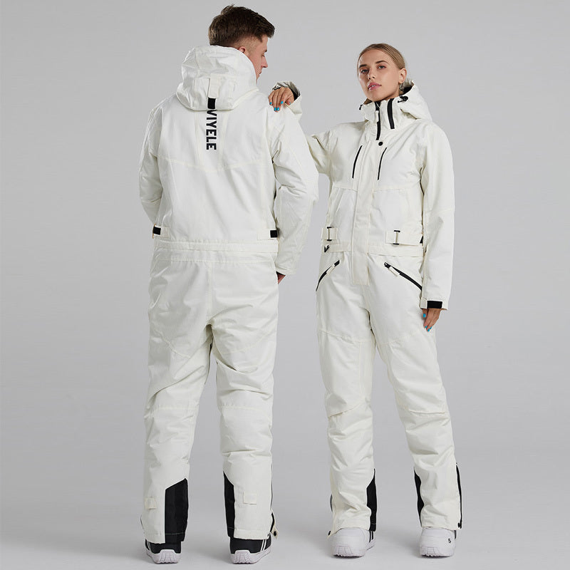 Men's And Women's One Piece Single And Double Board Waterproof Ski Suit