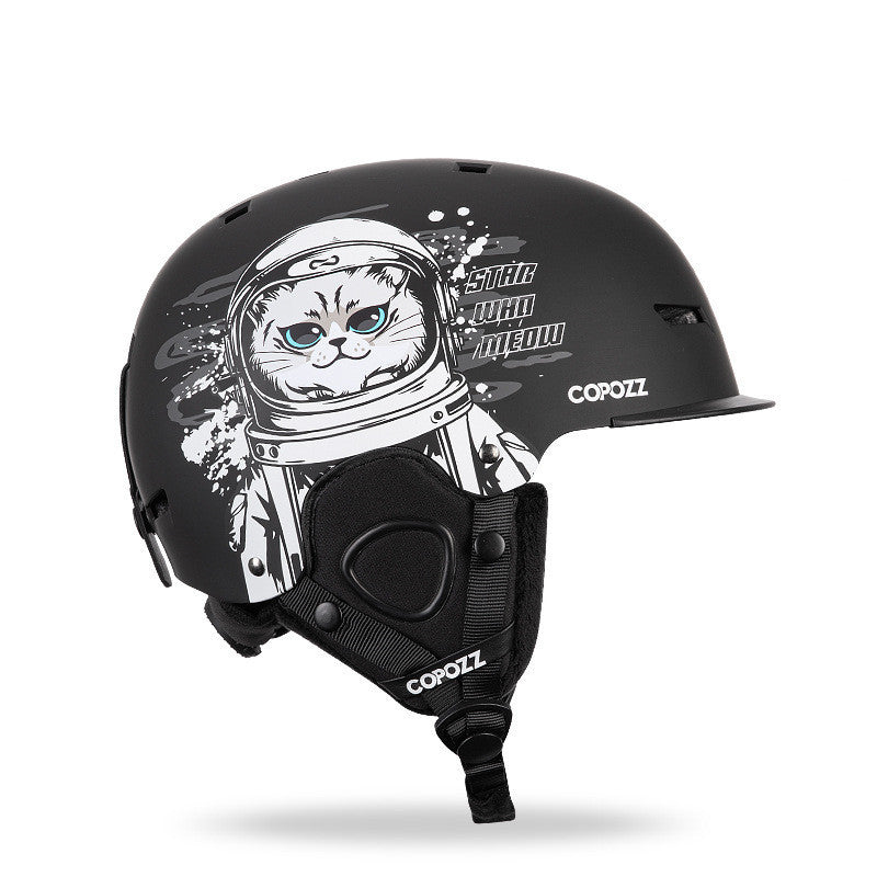 Adult Single And Double Board Snow Goggles Integrated Crash Helmet