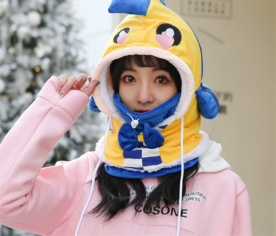 Ski Face Helmet Cap Cute Rabbit