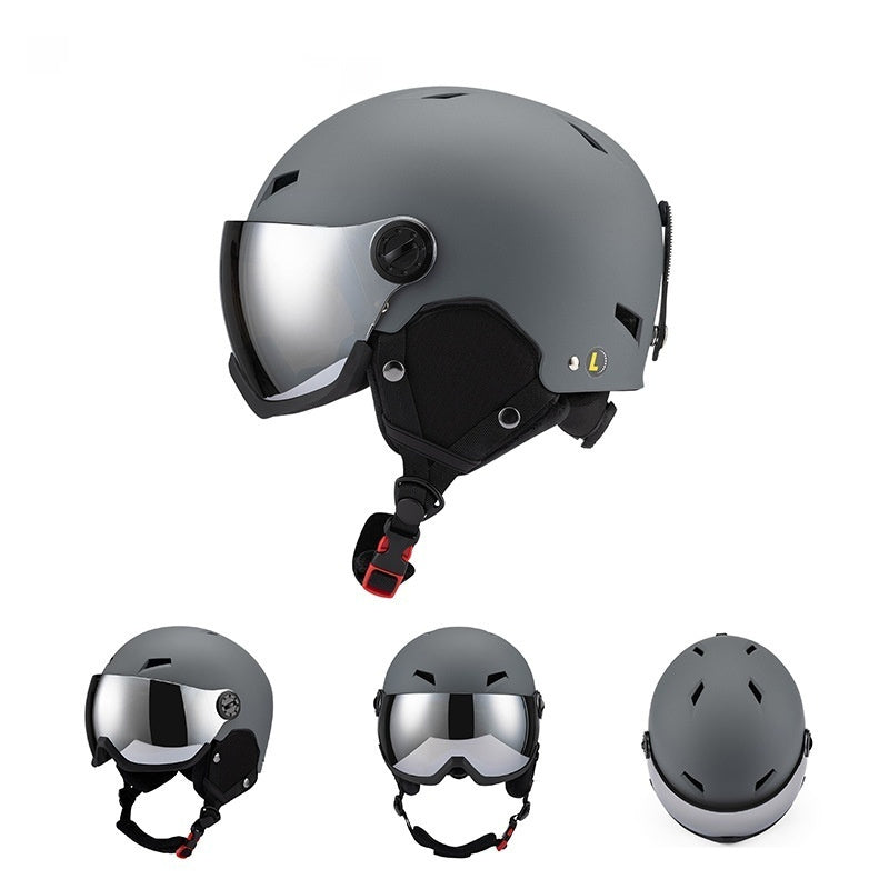 Warm Skiing Helmet Restraint Goggle Lenses