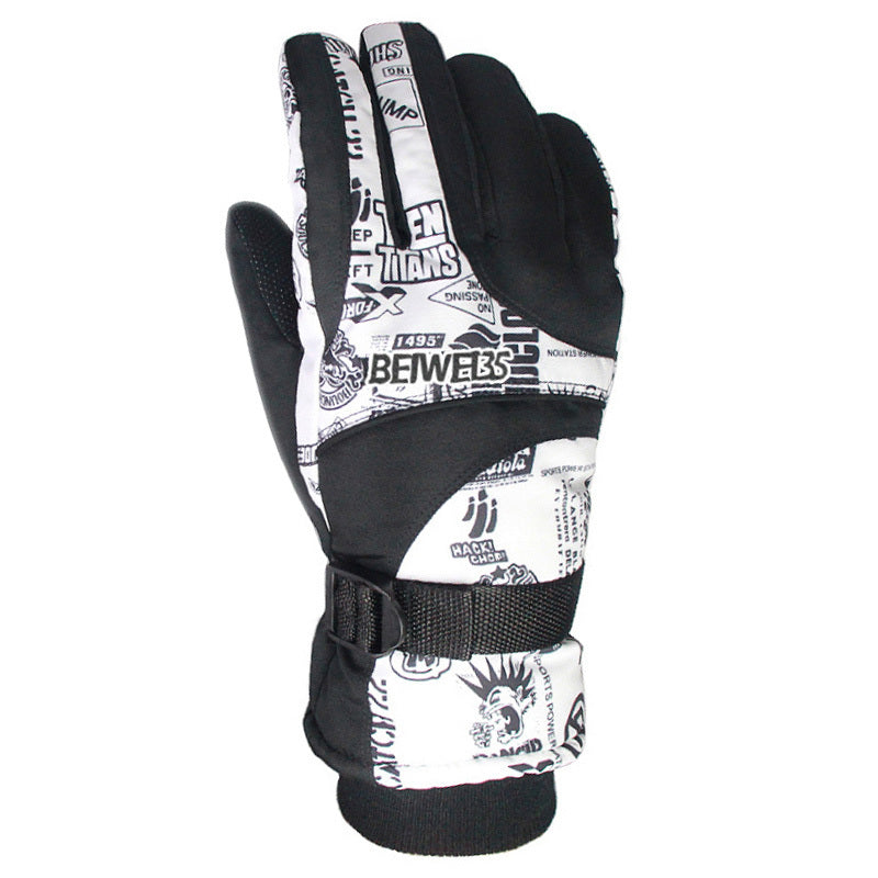 Winter ski gloves