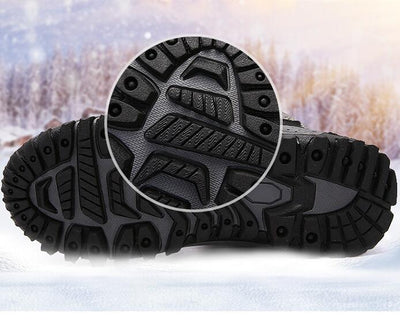 Autumn and winter outdoor snow boots female ski boots Travel boots hiking shoes in the tube warm and velvet cotton shoes