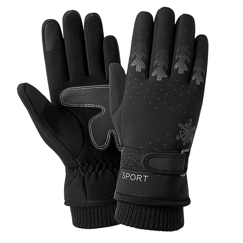 Down cotton ski gloves