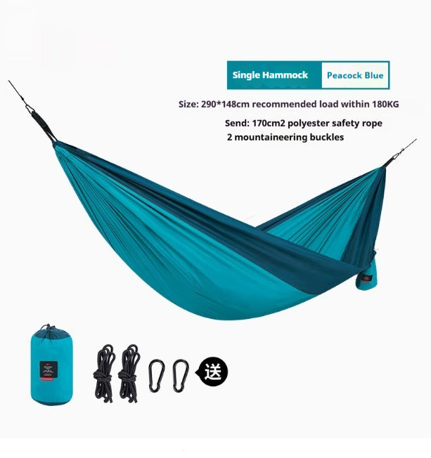 Hammock Outdoor Swing Double Anti-Rollover Outdoor Portable Camping Glider