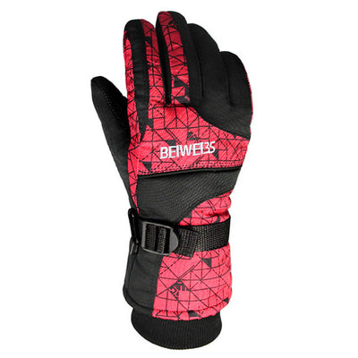 Winter ski gloves