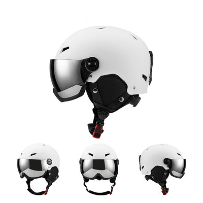 Warm Skiing Helmet Restraint Goggle Lenses