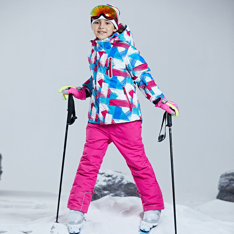 Children Single And Double Board Ski Suit Shell Jacket