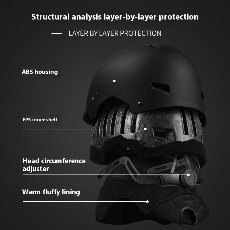 Warm Skiing Helmet Restraint Goggle Lenses