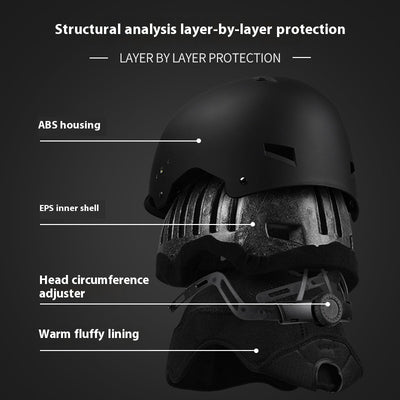 Warm Skiing Helmet Restraint Goggle Lenses