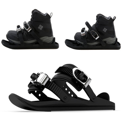 Mini Portable Outdoor Ski Boots With Double-board Adjustable Straps