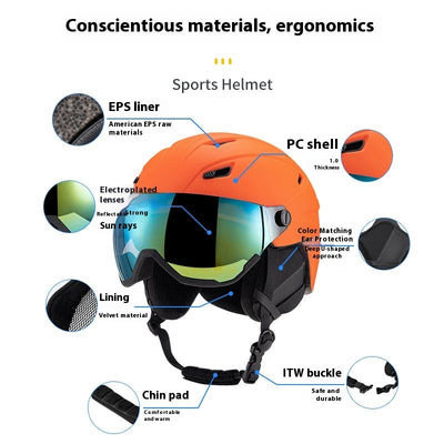 Cross-border New Arrival Skiing Helmet Cover Sports Outdoor Unisex Molding Warm Drop-resistant Skiing