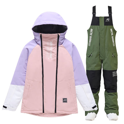 Women's Winter Outdoors Veneer Double Board Ski Polyester Pants