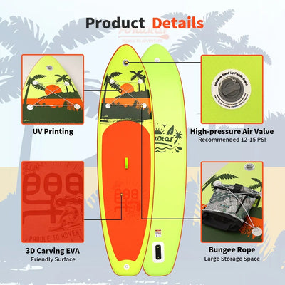 Water Skiing And Surfing, Standing Surfboard, Inflatable Surfboard