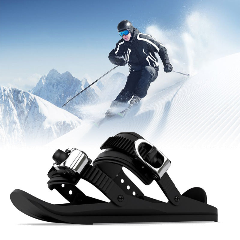 Mini Portable Outdoor Ski Boots With Double-board Adjustable Straps