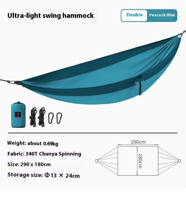 Hammock Outdoor Swing Double Anti-Rollover Outdoor Portable Camping Glider