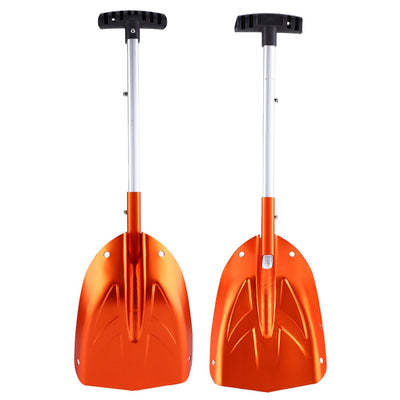 Aluminum Alloy Detachable Telescopic Winter Snow Ice Shovel Outdoor Kit Tool Orange