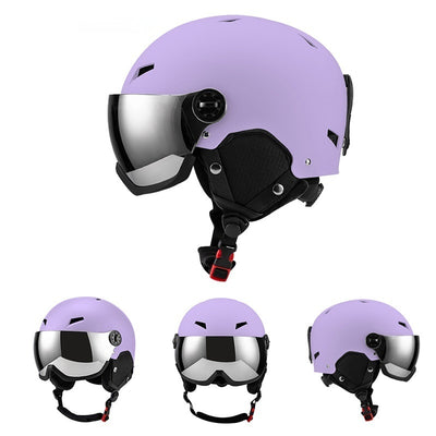 Warm Skiing Helmet Restraint Goggle Lenses