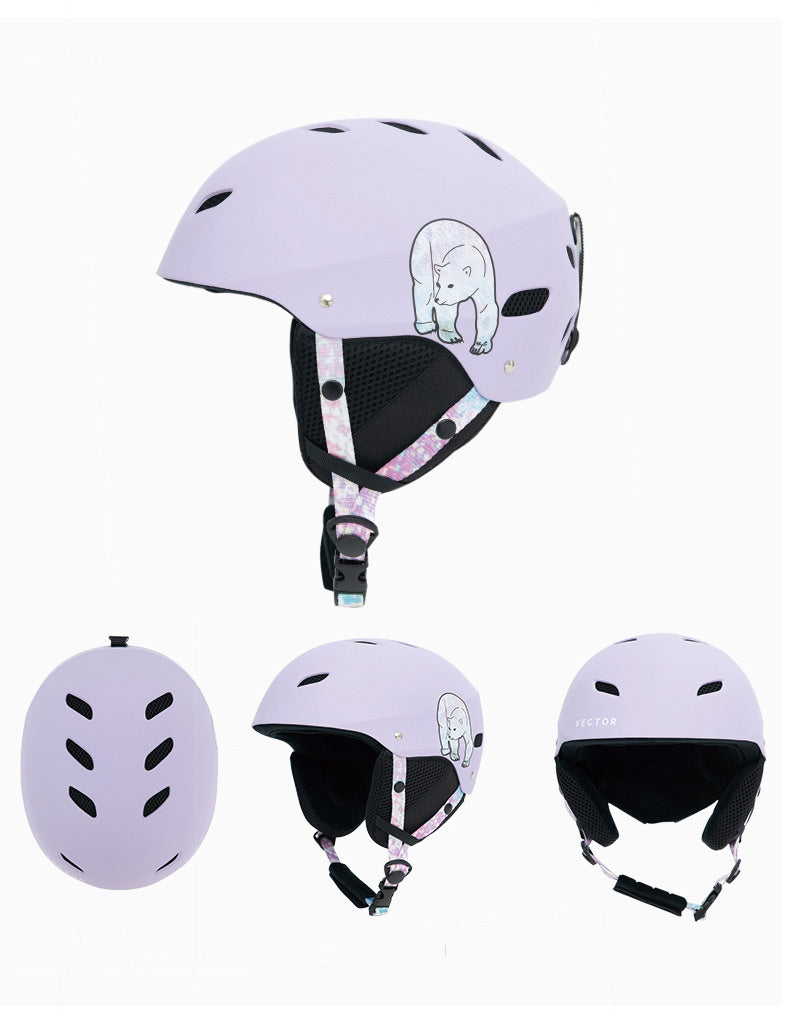 Child ski protective helmet