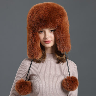 Warm Fur Snow Cap, Outdoor Travel, Ear Protection, Skiing