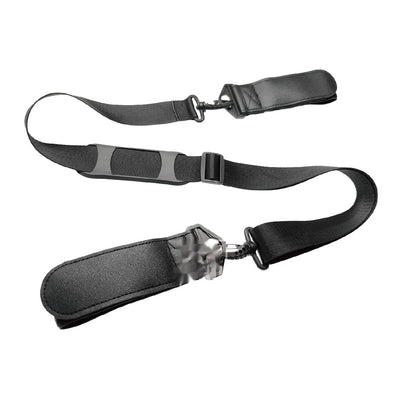 Leather Ski Portable Double-board Fixed Sled Adjustable Skateboard Shoulder Strap