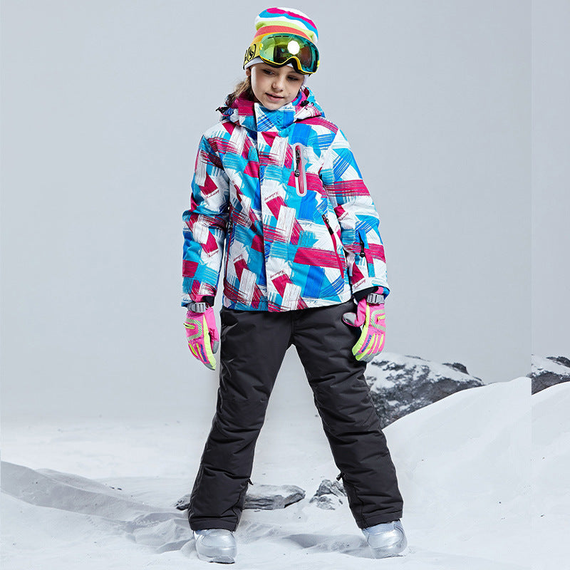 Children Single And Double Board Ski Suit Shell Jacket