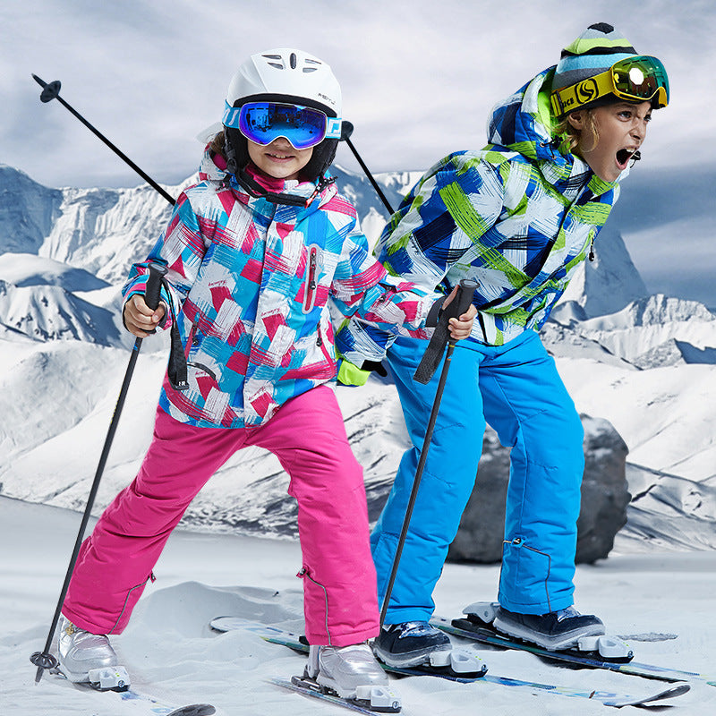 Children Single And Double Board Ski Suit Shell Jacket