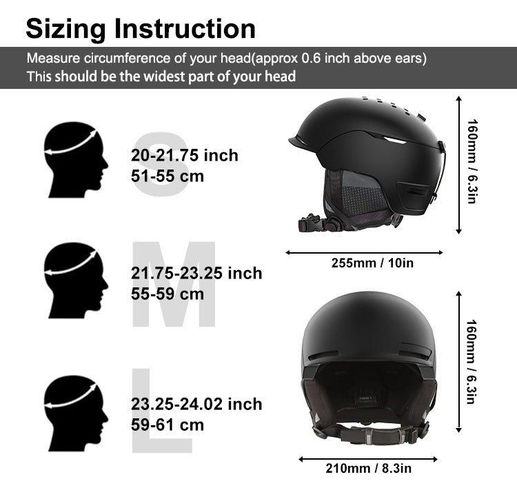 Single Double Board Warm And Comfortable Ski Helmet