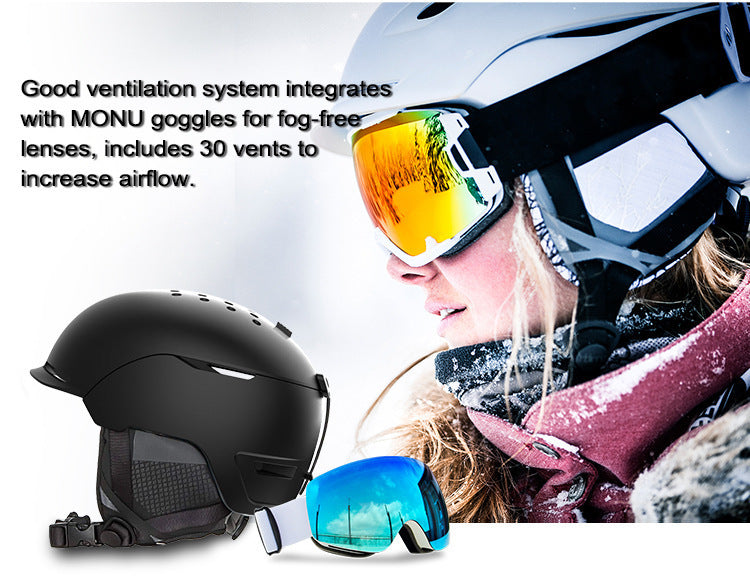 Single Double Board Warm And Comfortable Ski Helmet