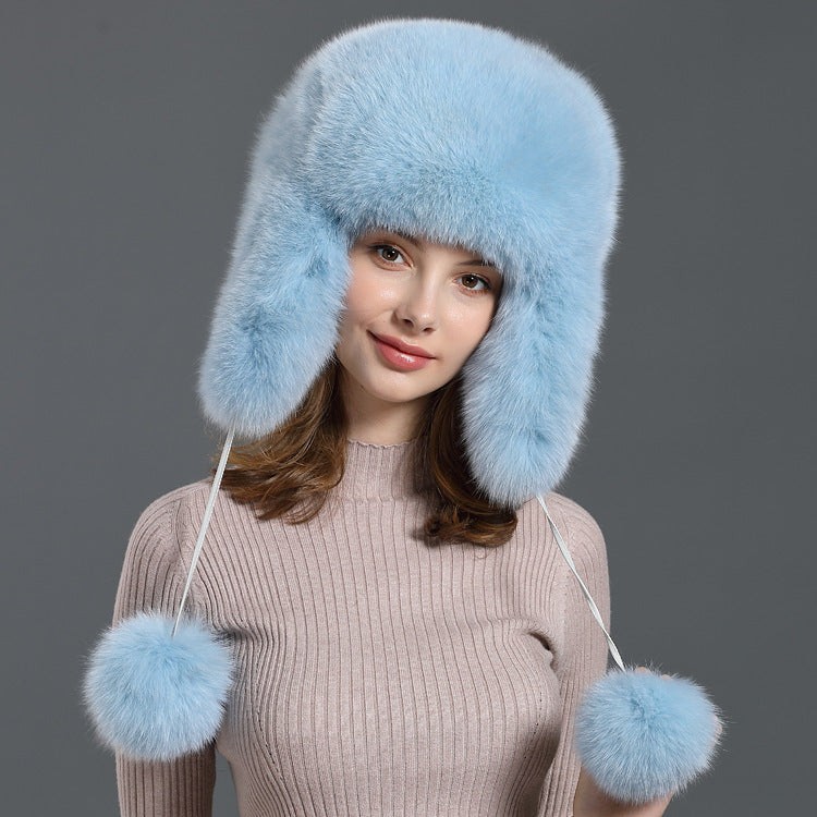 Warm Fur Snow Cap, Outdoor Travel, Ear Protection, Skiing