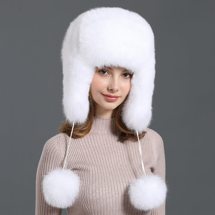 Warm Fur Snow Cap, Outdoor Travel, Ear Protection, Skiing