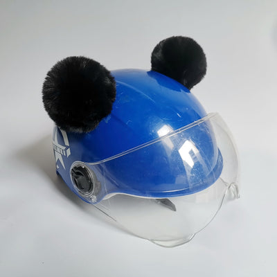 Hairball Ears Helmet Ornaments Skiing Cute Personality