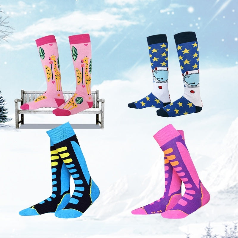 Ski Socks Children's Tall Tube Professional Socks Warm Thickened Snow