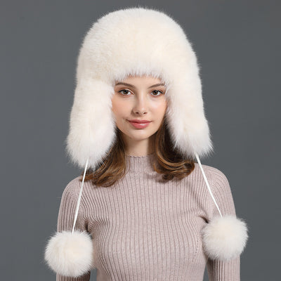 Warm Fur Snow Cap, Outdoor Travel, Ear Protection, Skiing