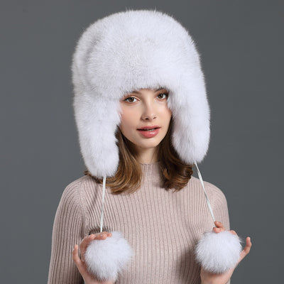 Warm Fur Snow Cap, Outdoor Travel, Ear Protection, Skiing