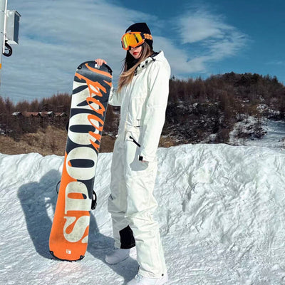 Men's And Women's One Piece Single And Double Board Waterproof Ski Suit